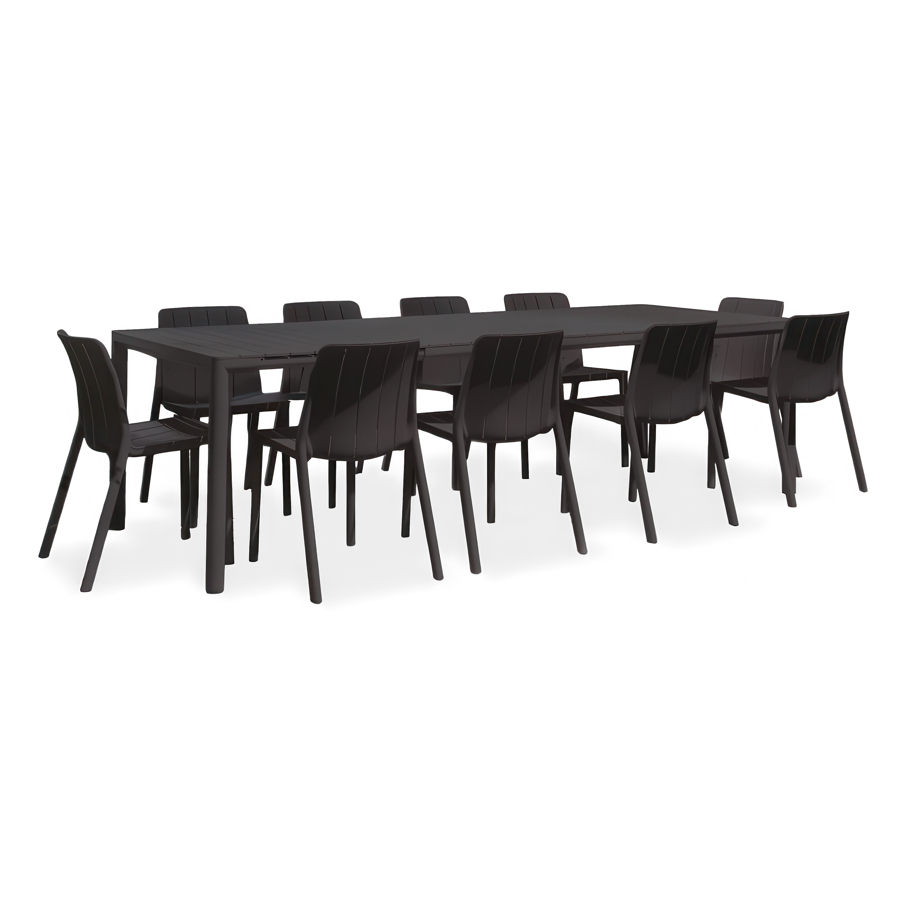 Zestaw mebli ogrodowych TIBERINA BISTROT/TEVERE 210-275 10+1 ANTHRACITE – Nardi