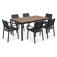 Komplet jadalniany PORTO 160 6+1 Graphite Black Ashwood - Keter