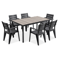 Zestaw jadalniany tarasowy JULIE/PORTO 160 cm Storm Grey - Keter
