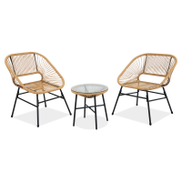 Meble na balkon 2+1 MAYA NEW Beige - Bjørkka