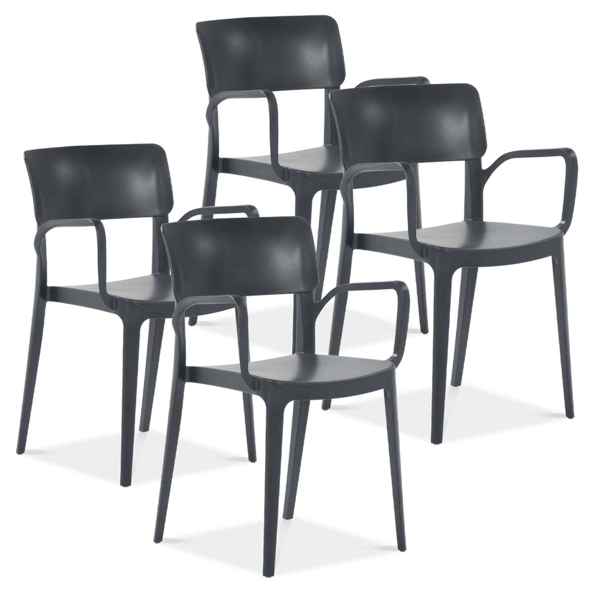 Zestaw krzeseł ogrodowych PANORA Anthracite 4szt - NOVUSSI