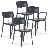 Zestaw krzeseł ogrodowych PANORA Anthracite 4szt - NOVUSSI