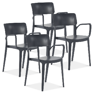 Zestaw krzeseł ogrodowych PANORA Anthracite 4szt - NOVUSSI