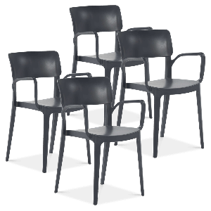 Zestaw krzeseł ogrodowych PANORA Anthracite 4szt - NOVUSSI