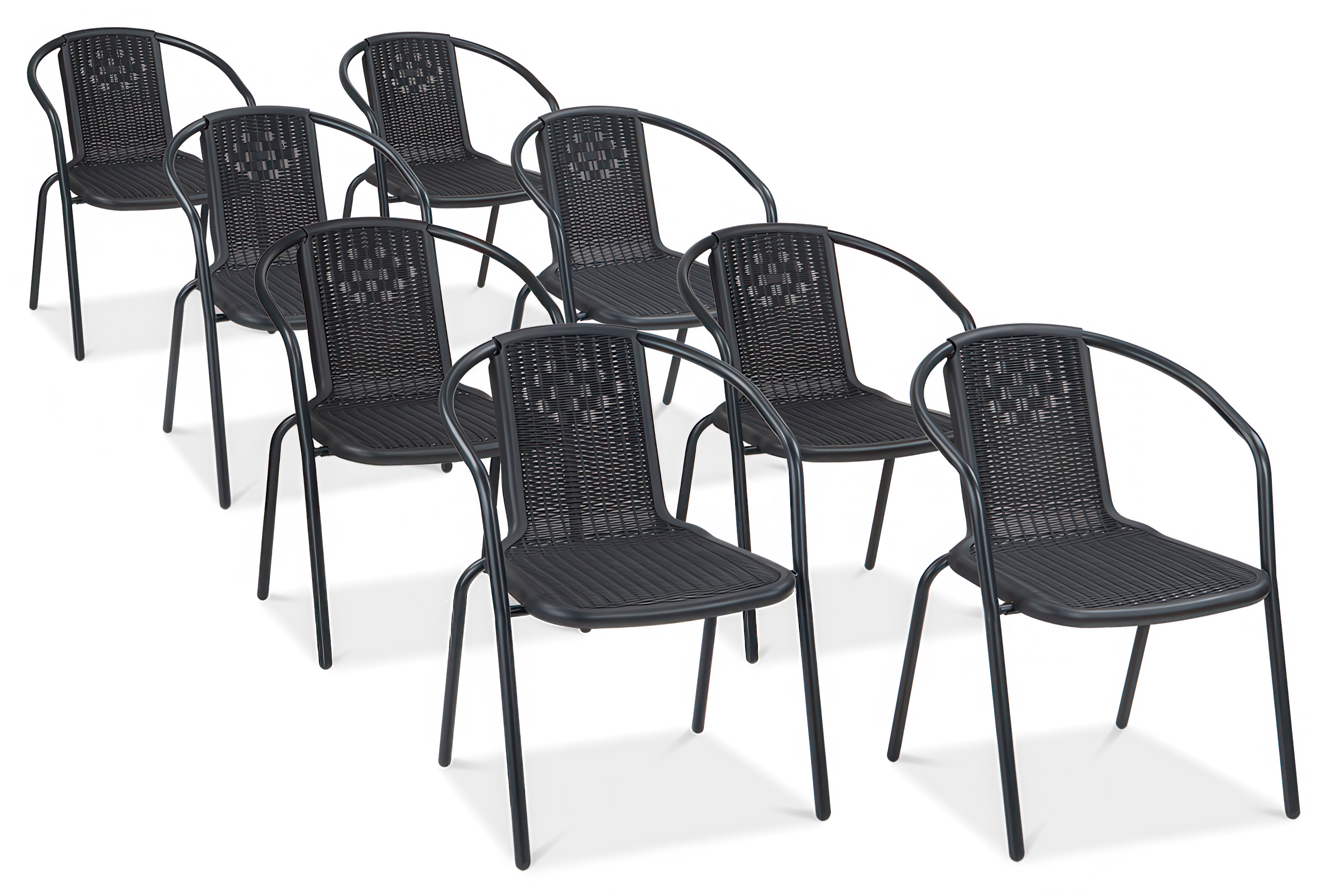 osiem krzeseł simple w kolorze grafitowym