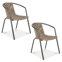 Zestaw krzeseł SIMPLE Cappucino 2szt - Focus Garden