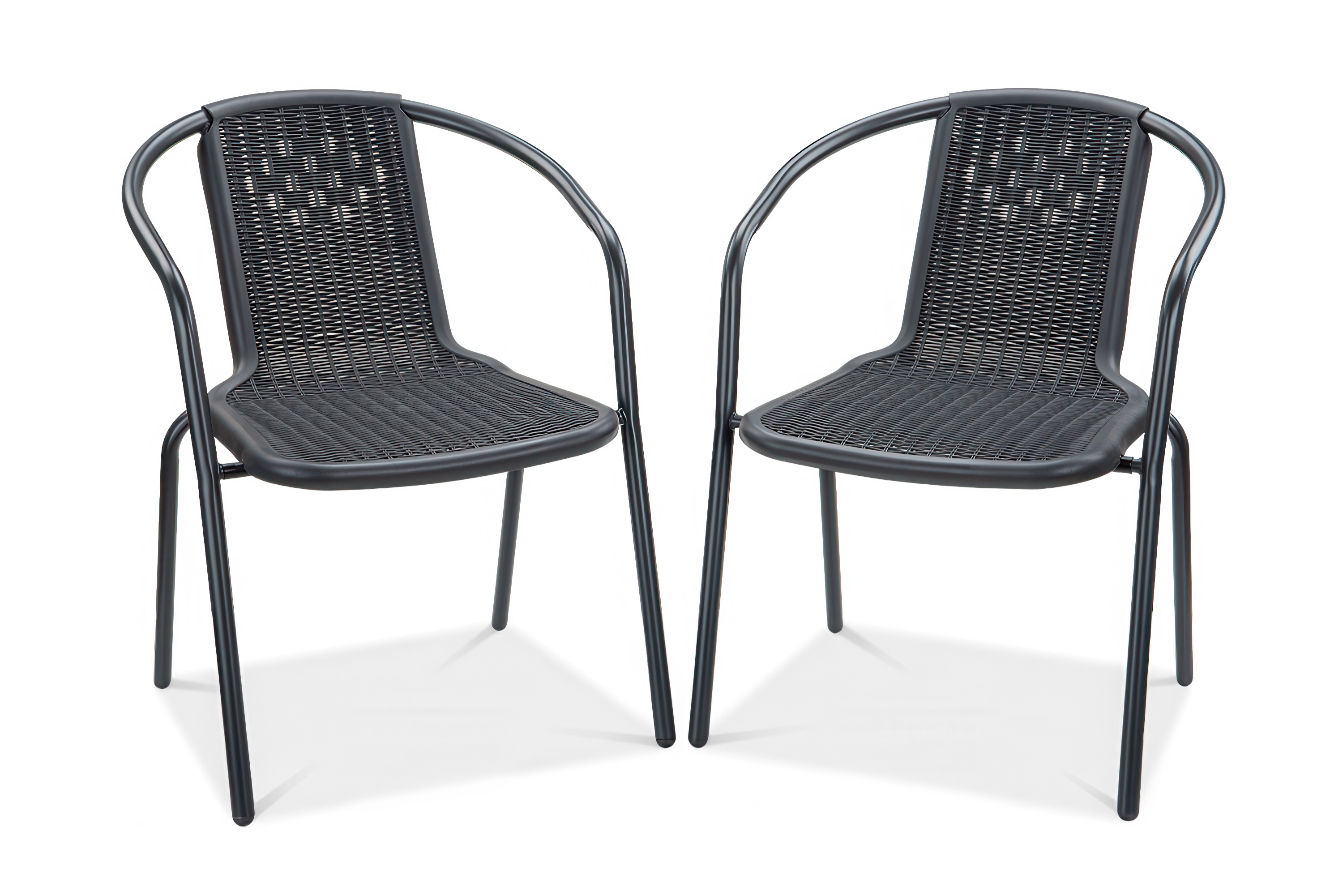 Komplet dwóch krzeseł balkonowych simple w kolorze grafitowym