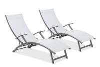 Zestaw leżaków ogrodowych aluminiowych RELAX Grey 2 szt.