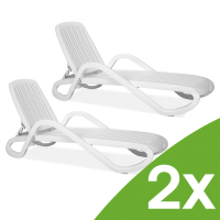 Zestaw leżaków ogrodowych Nardi EDEN Bianco 2szt.