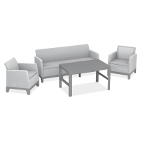 Zestaw mebli do ogrodu SCANDI MAX3/LYON Pebble Grey-Soft Beige / Sf. Beige - Keter