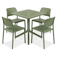 Zestaw mebli jadalnianych BORA BISTROT/CLIP 4+1 Agave - Nardi