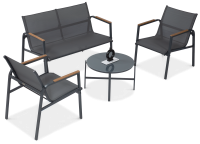 Zestaw mebli MANGO CAFFE Dark Grey - Focus Garden