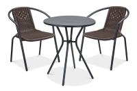 Zestaw balkonowy Simple 2+1 brown Focus Garden na białym tle PNG