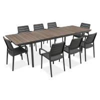 Zestaw mebli na taras PORTO 8+1 GRAPHITE/BL ASHWOOD - KETER