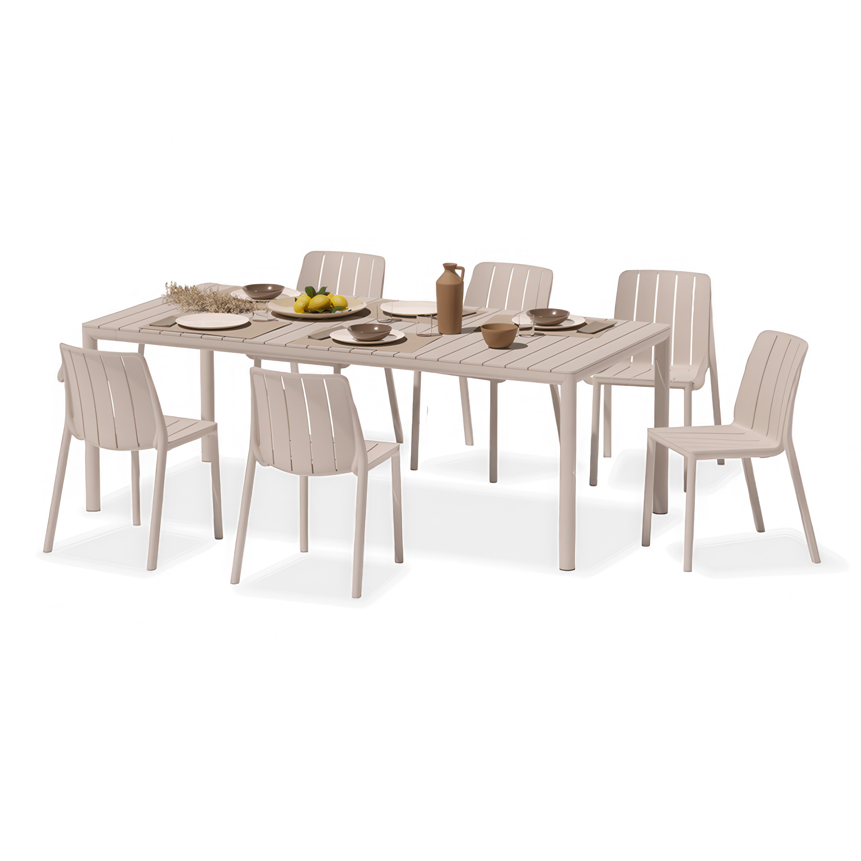 Zestaw mebli na taras TIBERINA BISTROT/TEVERE 147-211 6+1 CORDA – Nardi