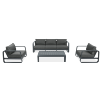 Zestaw mebli ogrodowych ANTALYA CAFFE Dark Grey - Bjørkka