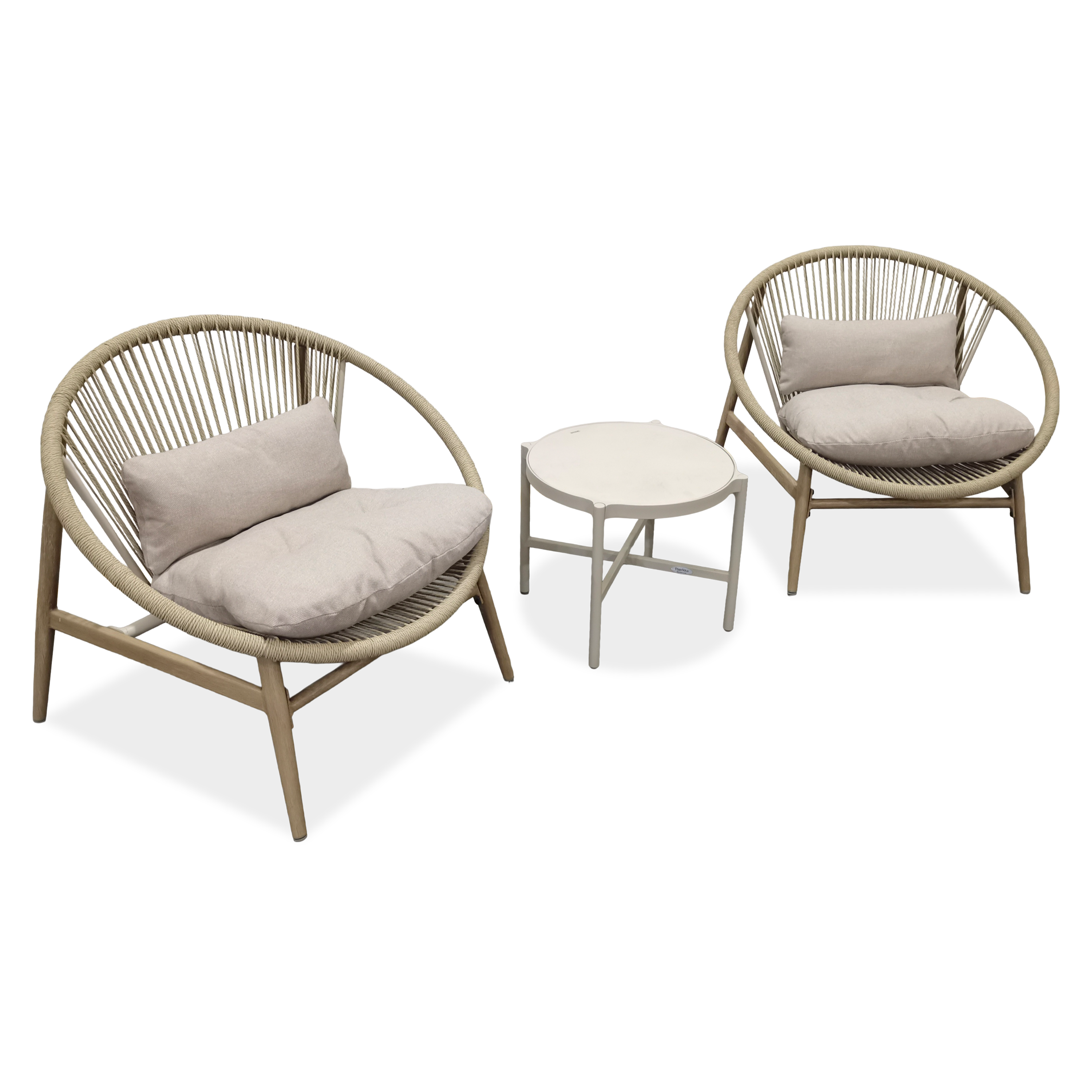 Komplet mebli na ogród GALLA 2+1 Light Beige - Bjørkka