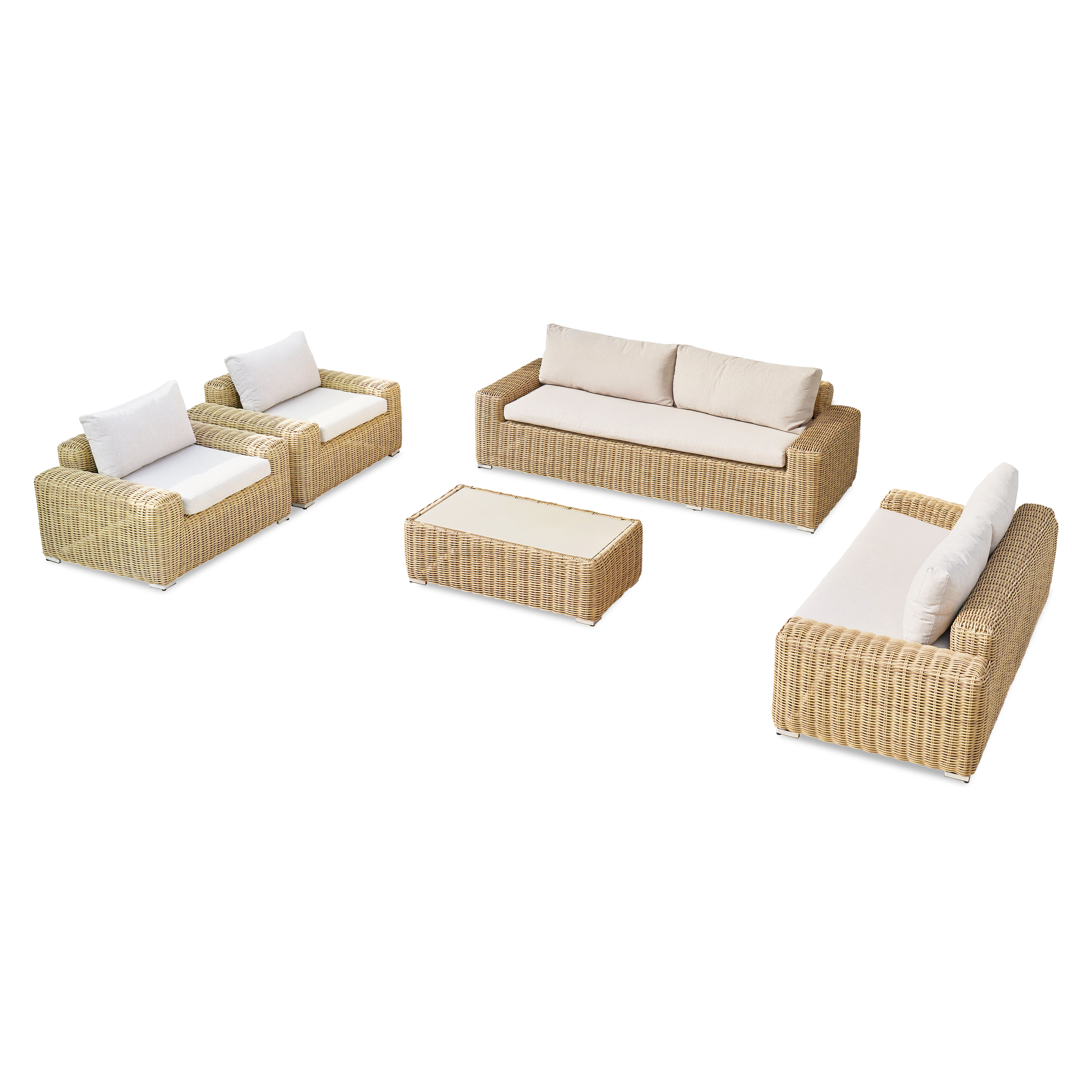 Zestaw mebli ogrodowych na taras JAKARTA CAFFE MAX Beige  - Furrore