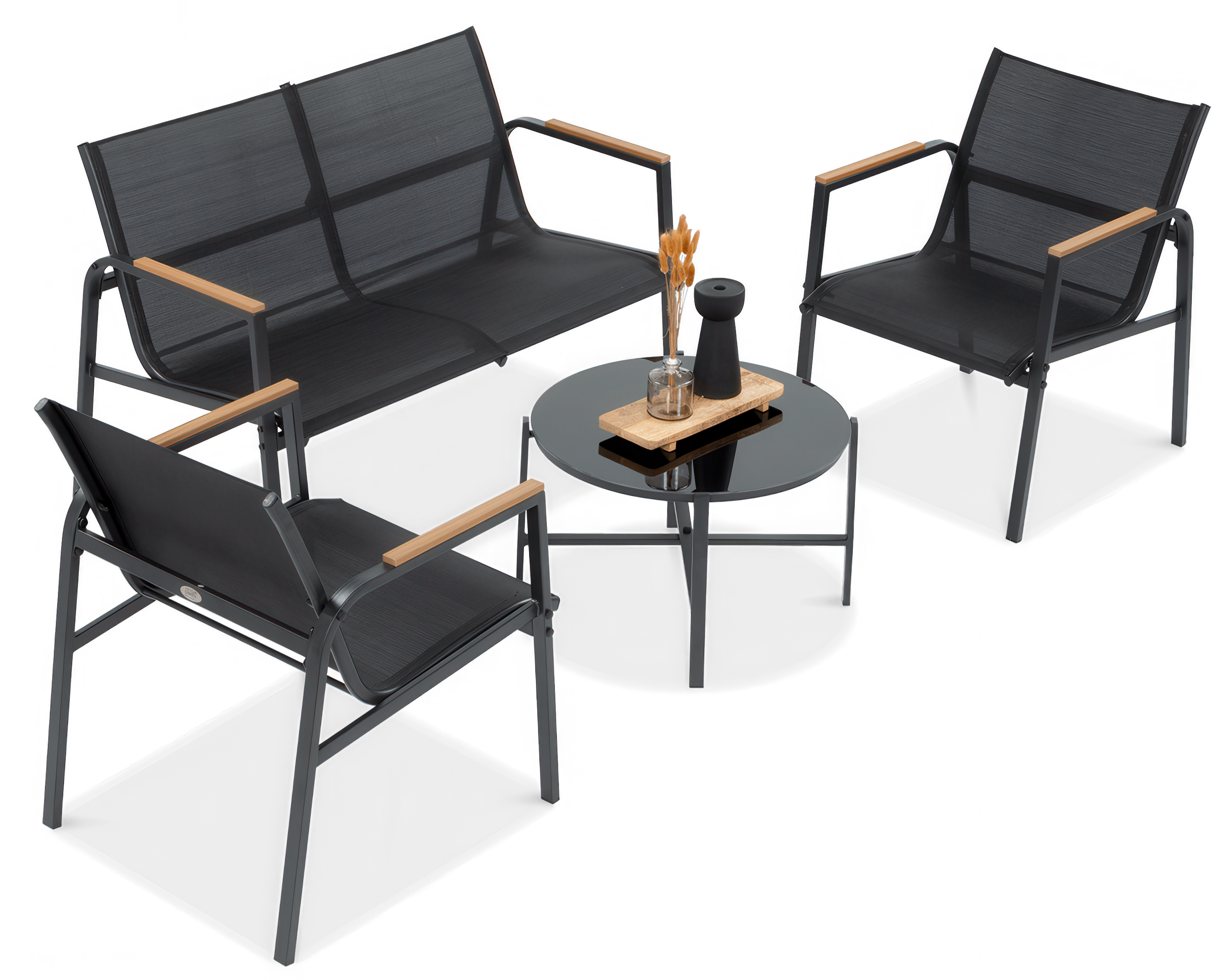 Zestaw mebli Mango Caffe Black Focus Garden bez tła PNG