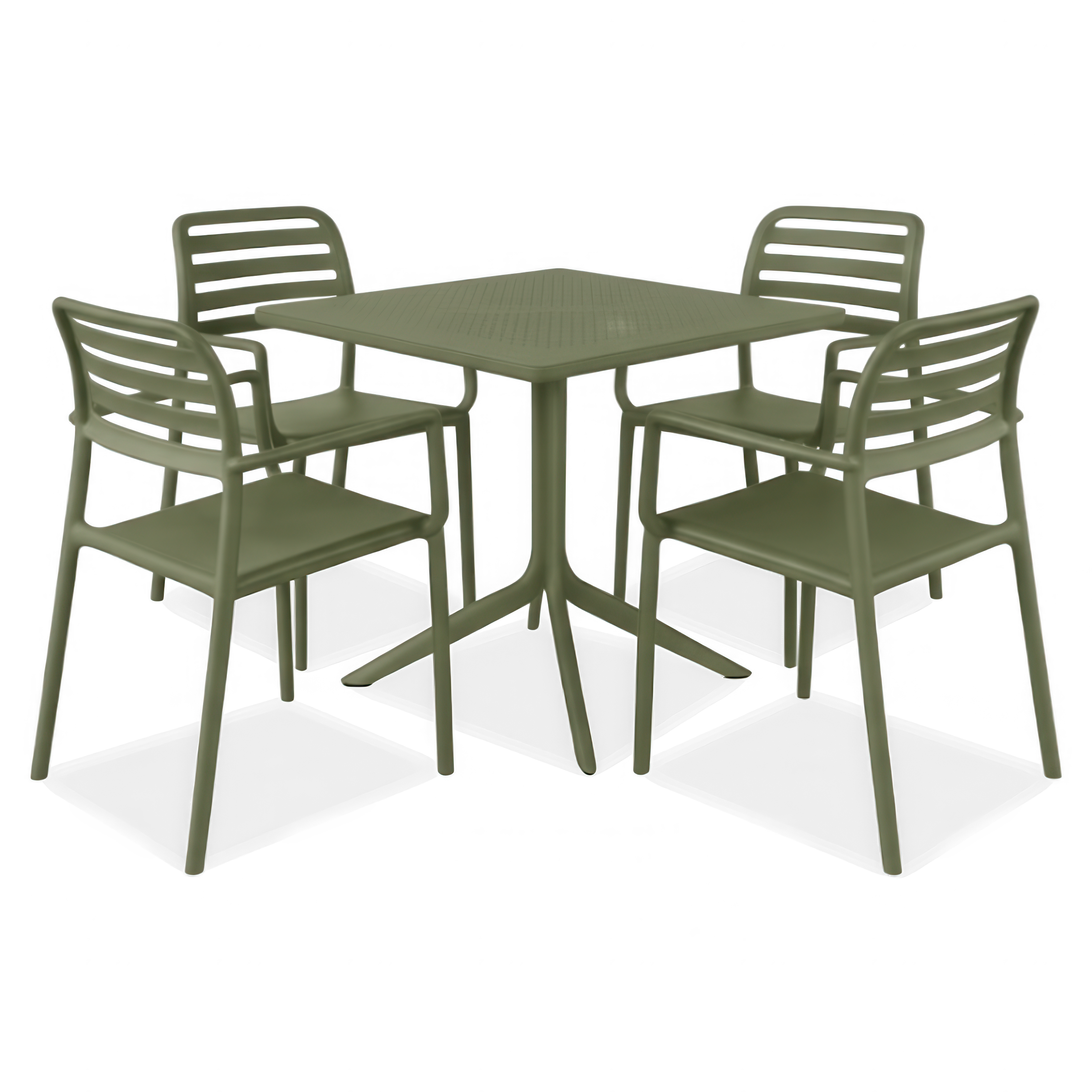 Zestaw mebli ogrodowych Nardi COSTA/CLIP 4+1 Agave