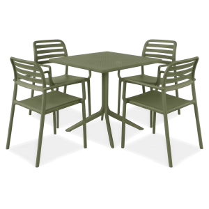 Zestaw mebli ogrodowych Nardi COSTA/CLIP 4+1 Agave