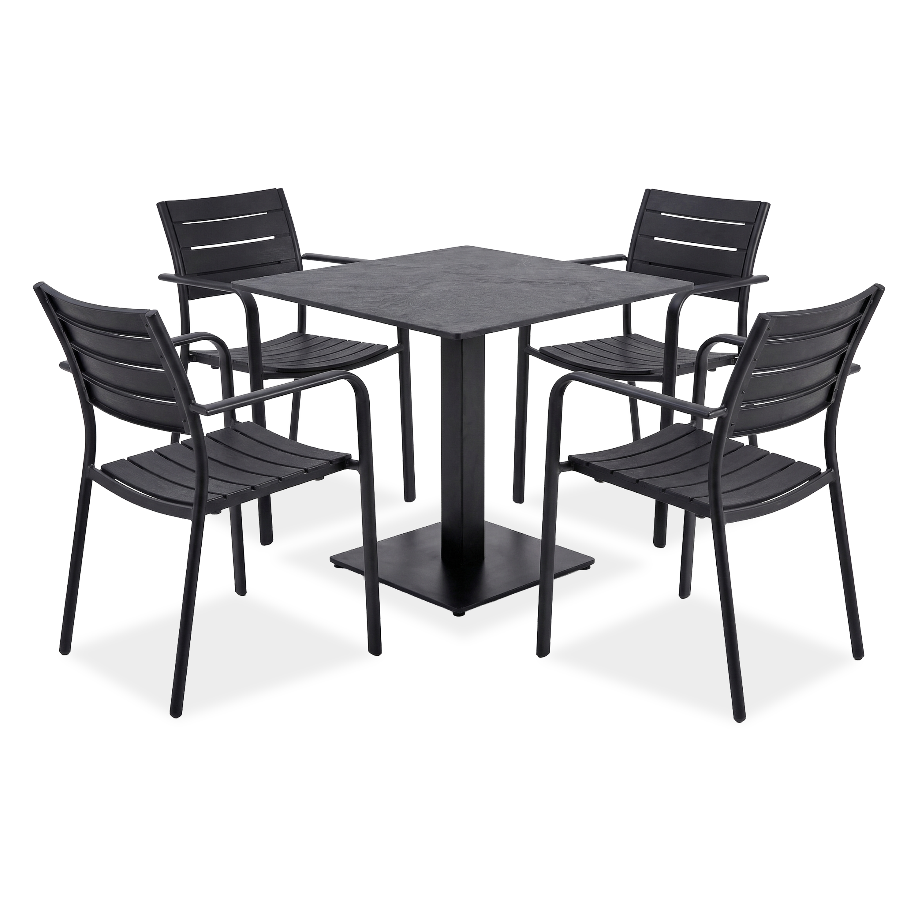 Komplet mebli ogrodowych na taras RIVIO/VENA 80 + MILO Black – Bjørkka