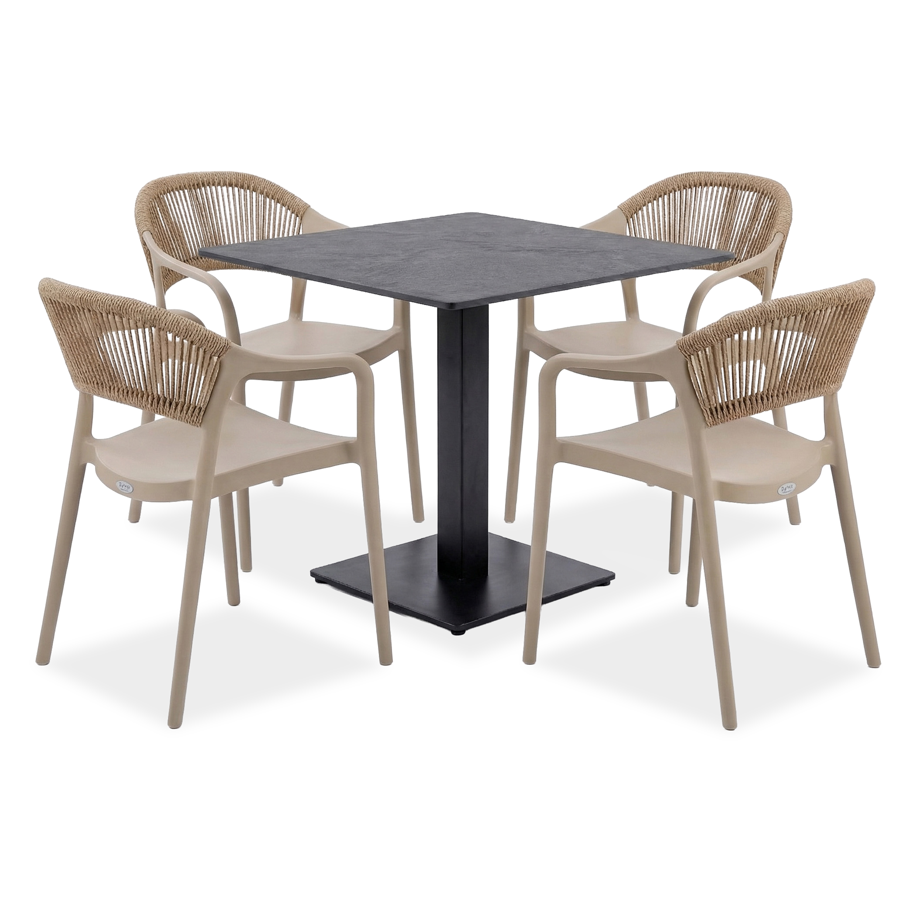 Zestaw mebli na taras RIVIO/VENA 80 + TESSA Beige – Bjørkka