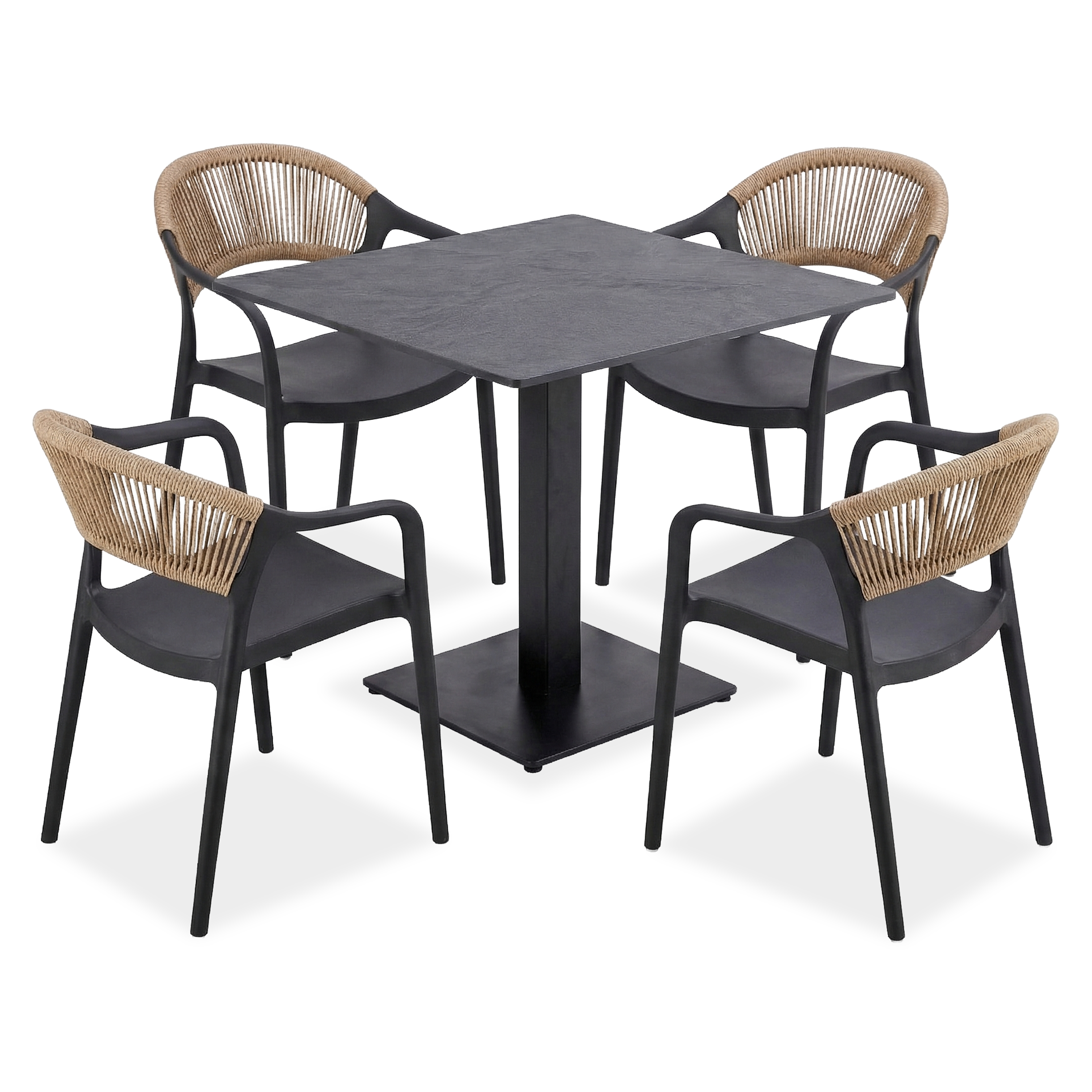 Komplet ogrodowy RIVIO/VENA 80 + TESSA Black Beige – Bjørkka