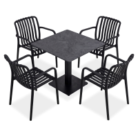 Zestaw na ogród RIVIO/VENA 80 + RONA Black – Bjørkka