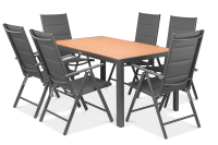 Zestaw mebli ogrodowych SYDNEY Dark grey / Teak