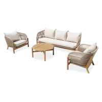 Zestaw mebli na taras BERGEN CAFFE MAX Acacia Wood - Bjørkka