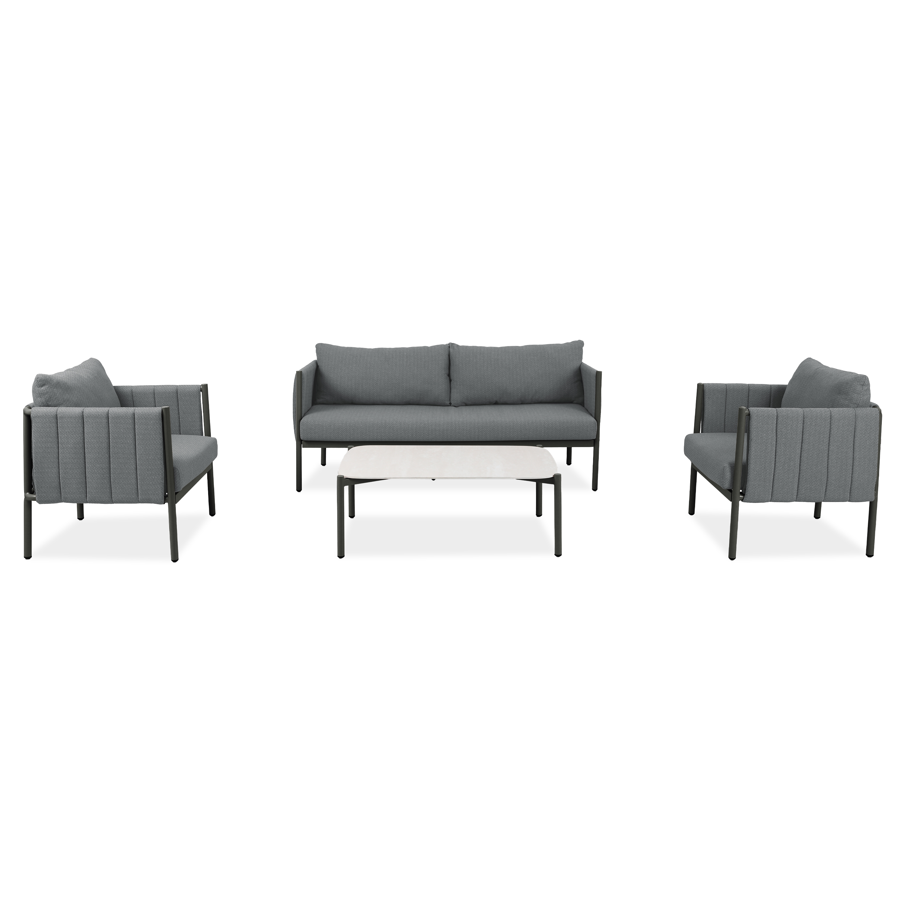 Zestaw mebli do ogrodu CAPRI CAFFE Dark Grey - Bjørkka