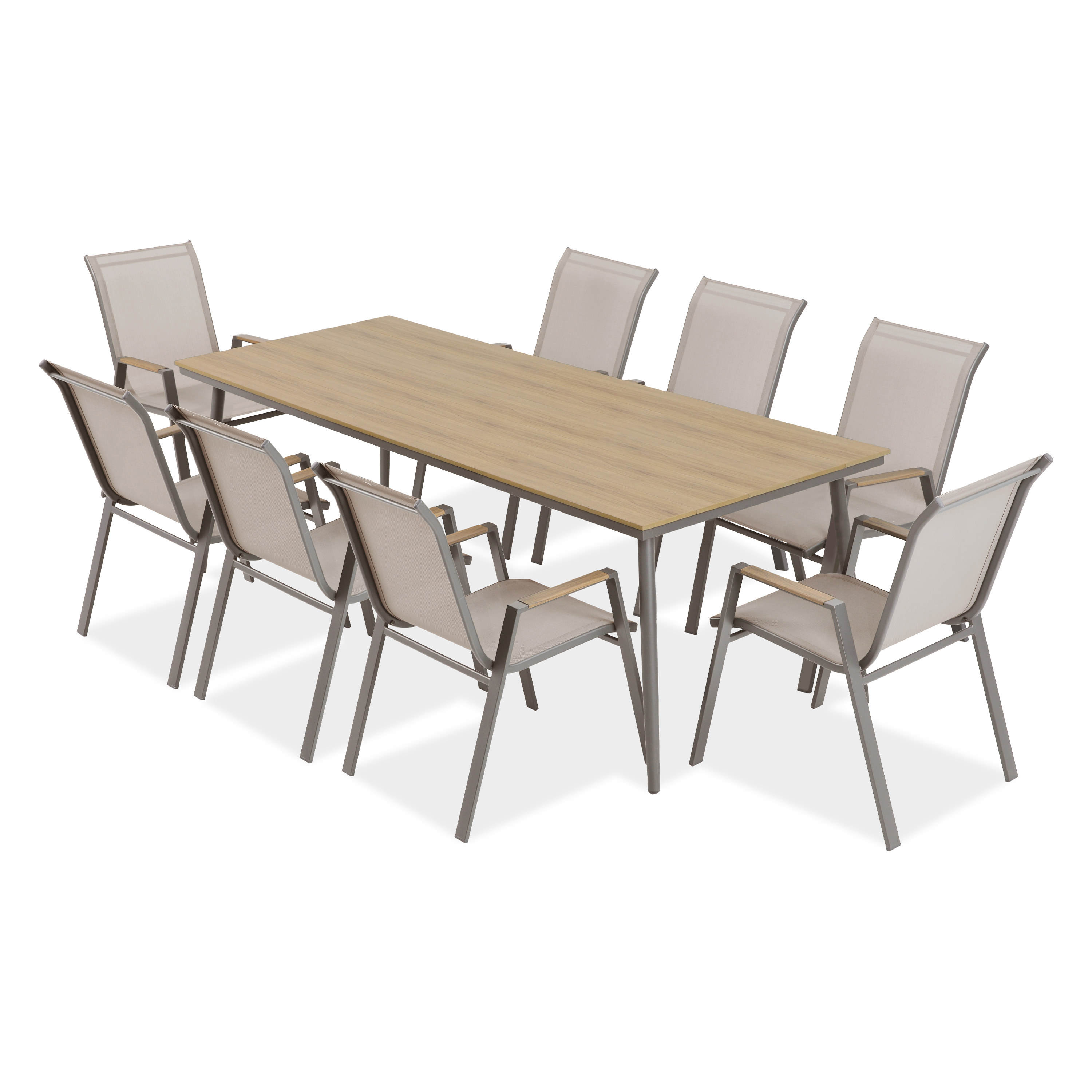 Zestaw mebli jadalnianych NOVA DINING 8+1 Taupe