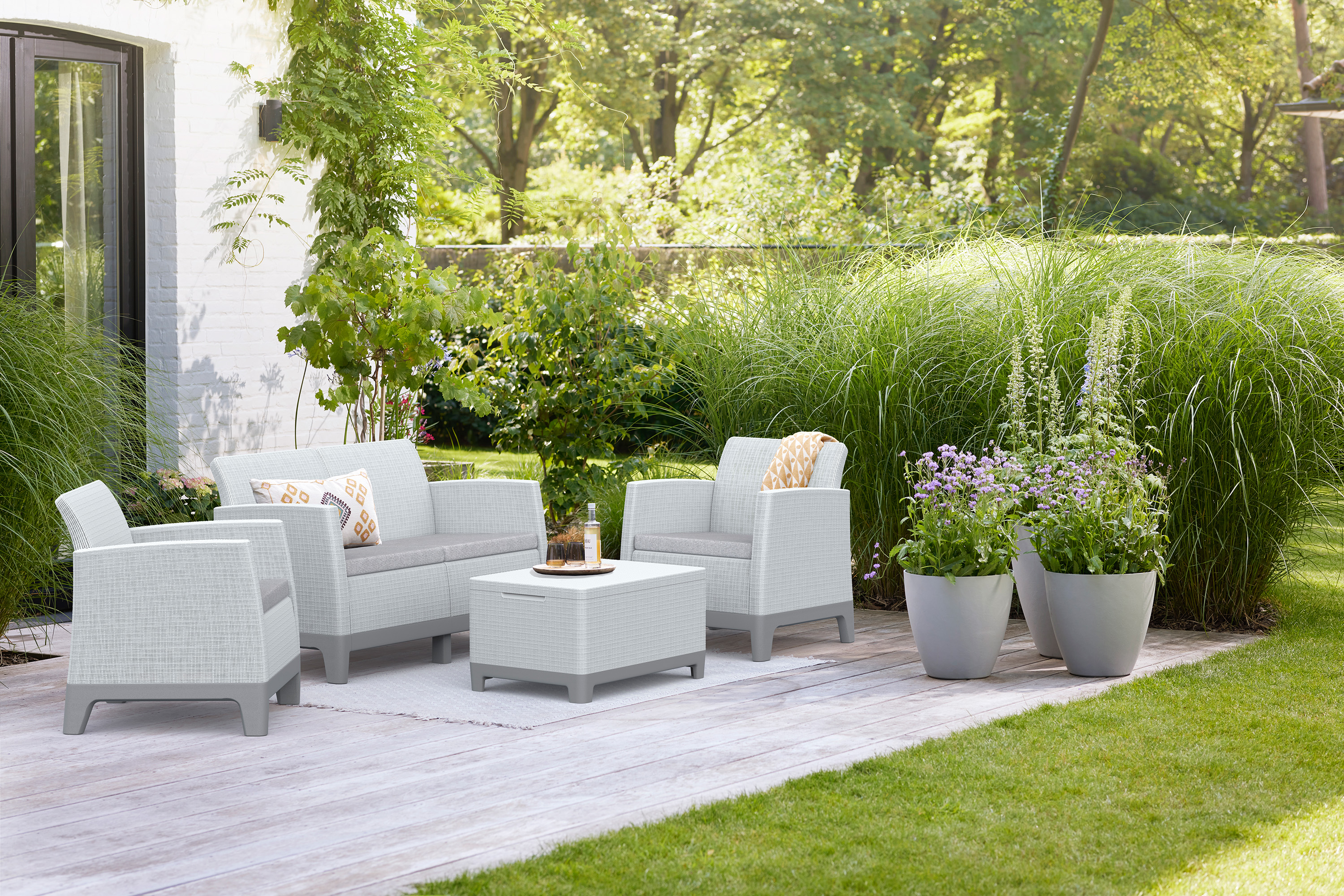 Zestaw mebli tarasowych Scandi Forma Ash Grey-Storm Grey/ Light Grey - Keter