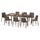 Zestaw mebli TIBERINA BISTROT/TEVERE 147 8+1 Terra - Nardi