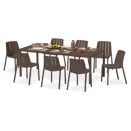 Zestaw mebli TIBERINA BISTROT/TEVERE 147 8+1 Terra - Nardi