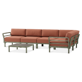 Narożnik na taras ze stolikiem MAXIMO 5 Cactus-Cannella NARDI