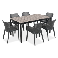 Zestaw obiadowy ELISA/PORTO 160 cm Storm Grey - Keter