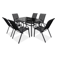 Zestaw ogrodowy BOLOGNA 150/6 Black – Bjørkka