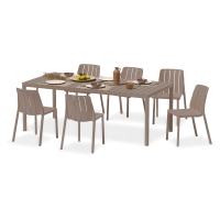 Zestaw jadalniany TIBERINA BISTROT/TEVERE 147 6+1 Tortora - Nardi