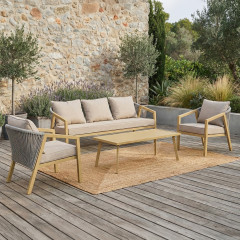 Zestaw ogrodowy LOARA CAFFE MAX WOOD LOOK - Bjørkka