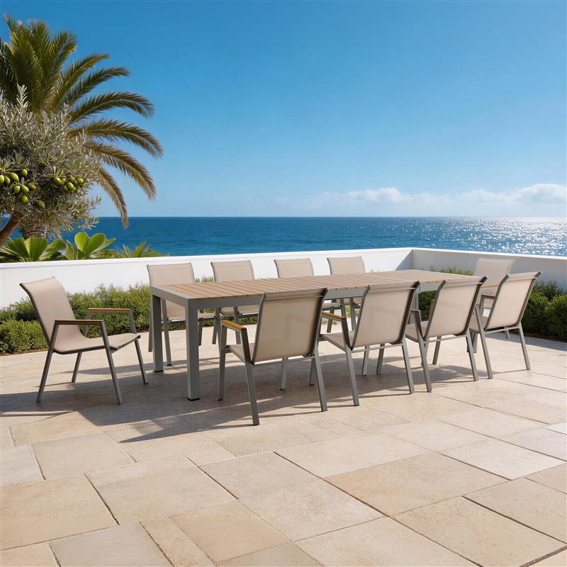 Zestaw ogrodowy MALAWI 10+1 Taupe - Bjørkka