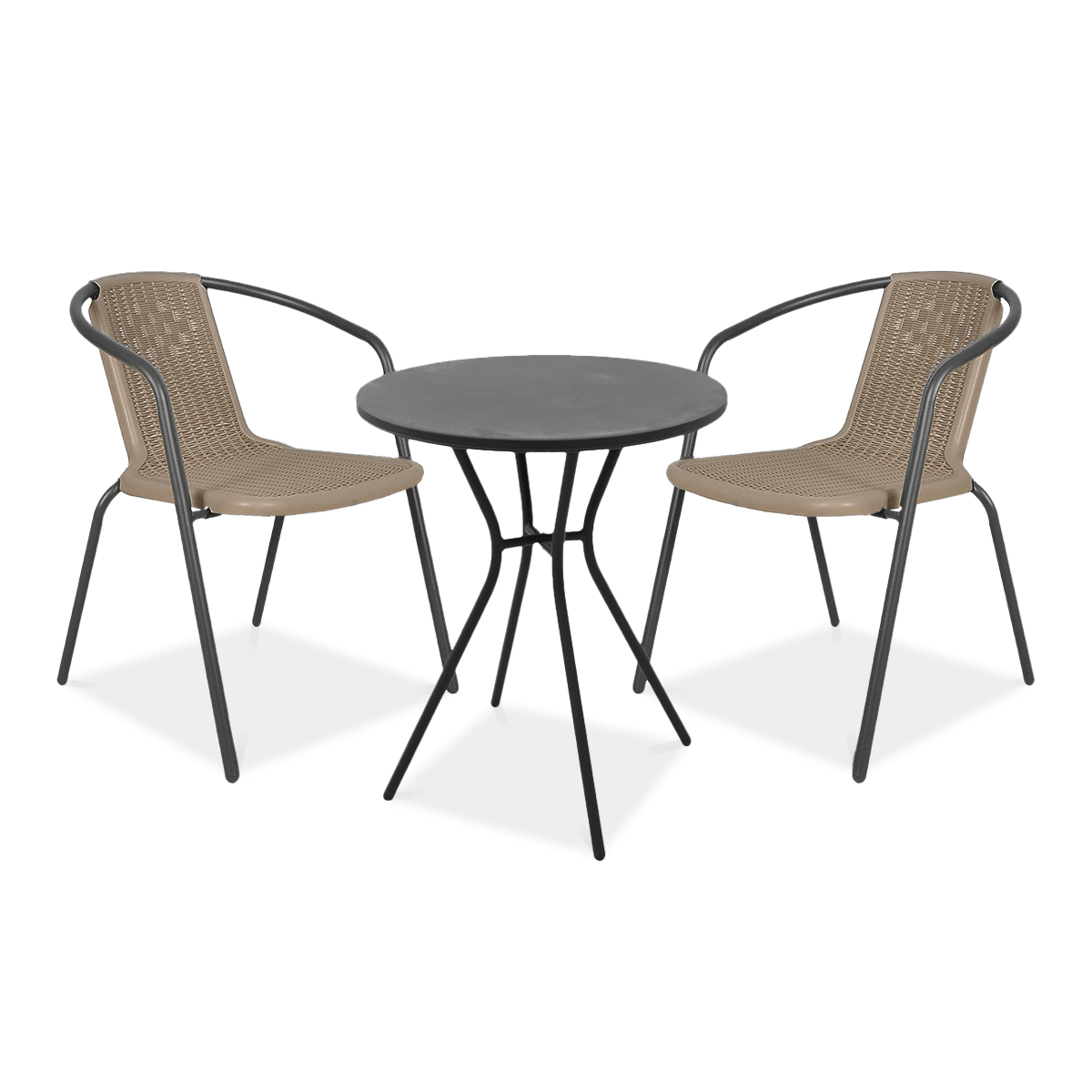 Zestaw ogrodowy na balkon SIMPLE 2+1 cappucino - FOCUS GARDEN