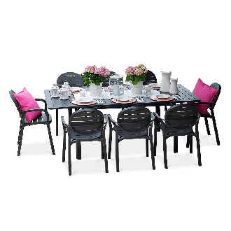 Zestaw ogrodowy 8 + 1 PALMA/ALLORO Antracite - NARDI