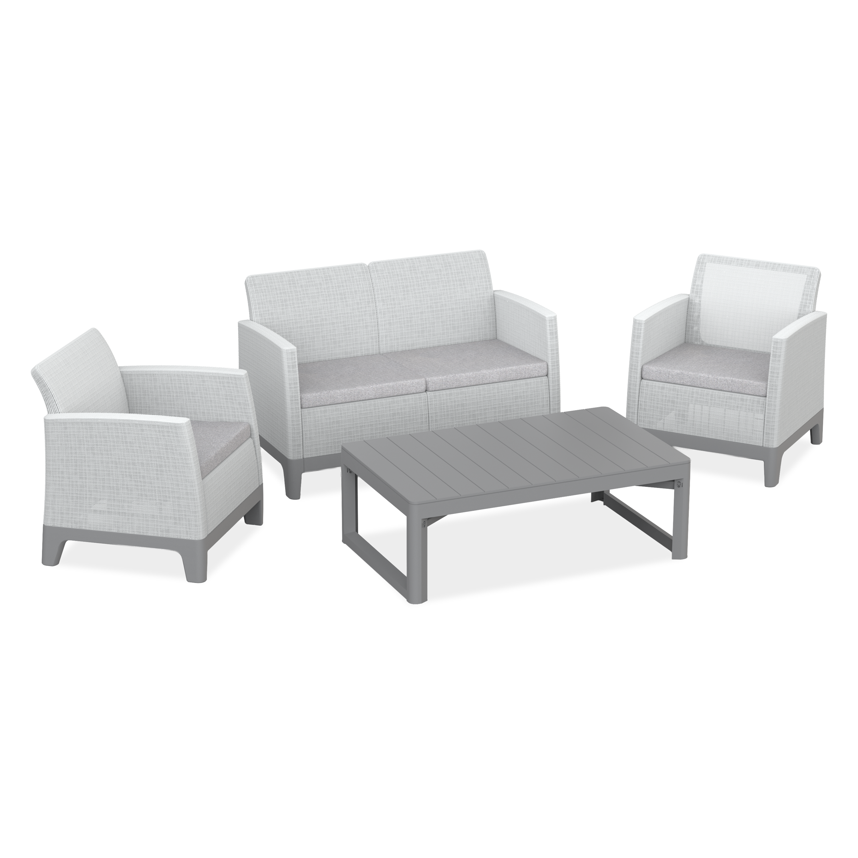 Zestaw ogrodowy SCANDI MAX2/LYON Ash Grey-Storm Grey / St. Grey - Keter