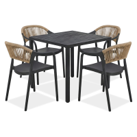 Zestaw tarasowy TESSA/BRIS Black Beige – Bjørkka