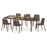 Zestaw ogrodowy TIBERINA BISTROT/TEVERE 147 6+1 Terra - Nardi