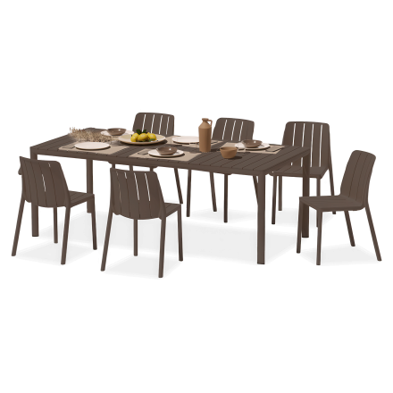 Zestaw ogrodowy TIBERINA BISTROT/TEVERE 147 6+1 Terra - Nardi