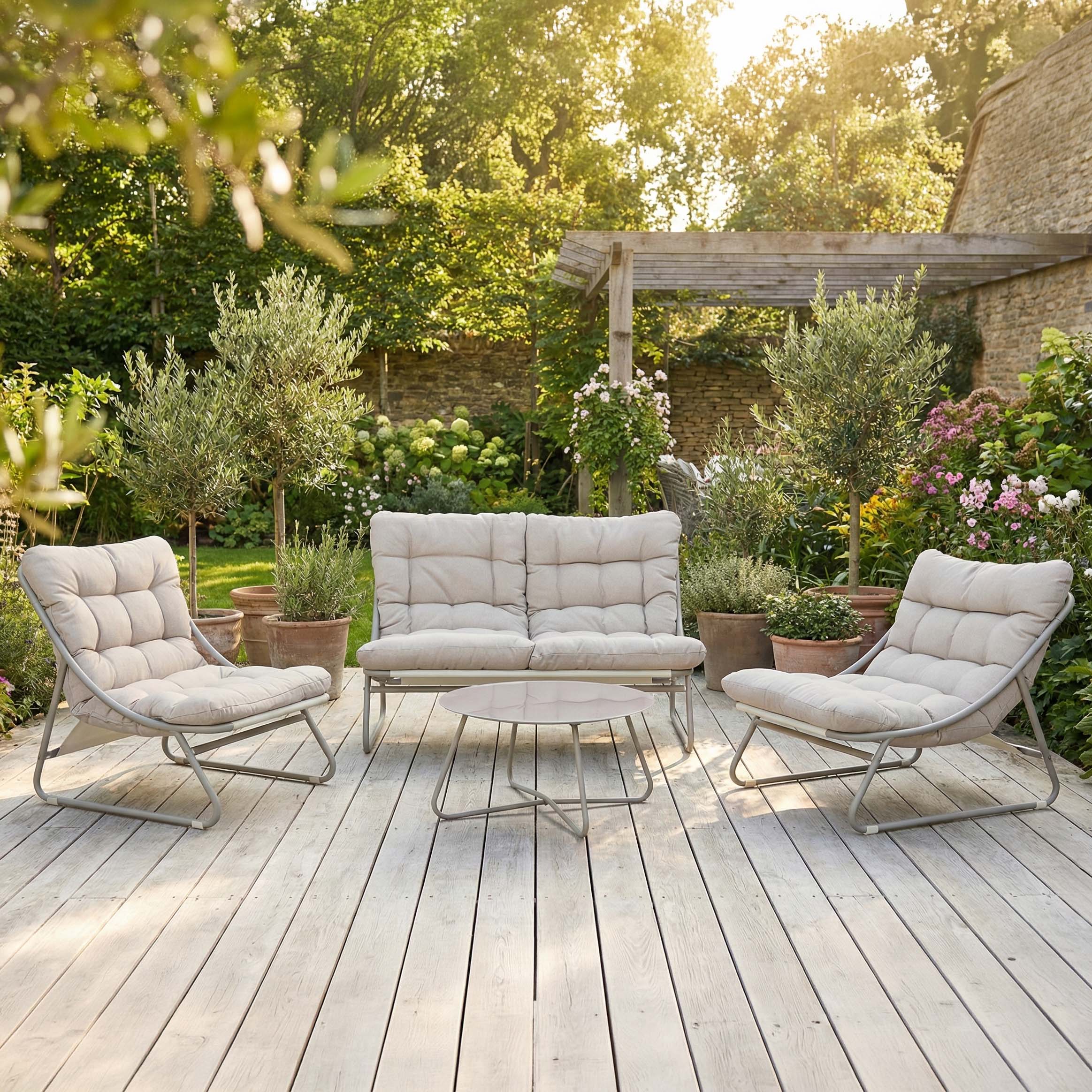 Zestaw mebli ogrodowych Vista Caffe Light Grey