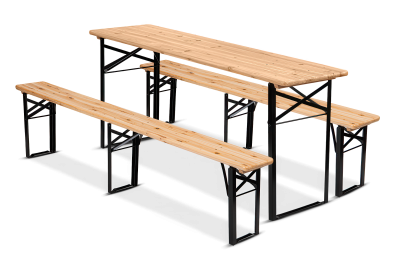 Zestaw składany PIWNY stół 177cm + 2x ławka - Focus Garden